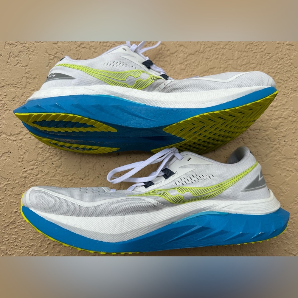 Saucony Endorphin Speed 4 White Viziblue Running Shoes Men’s Size 11 Super Clean - Picture 14 of 15